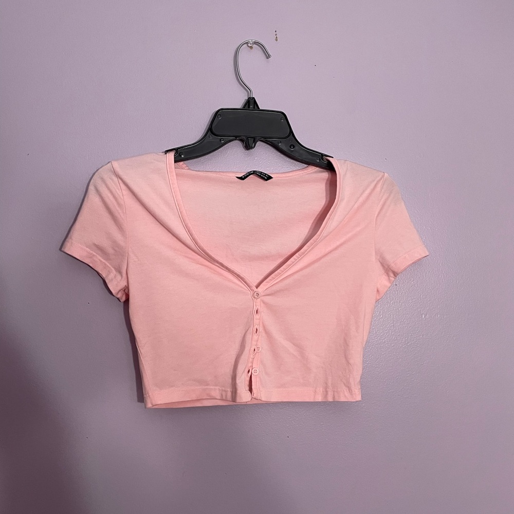 button up crop top